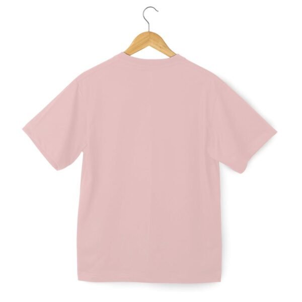 Round Neck Half Sleeve T-Shirt - Dusty Pink