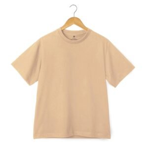 Round Neck Half Sleeve T-Shirt - Khaki