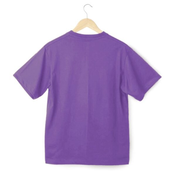 Round Neck Half Sleeve T-Shirt - Purple