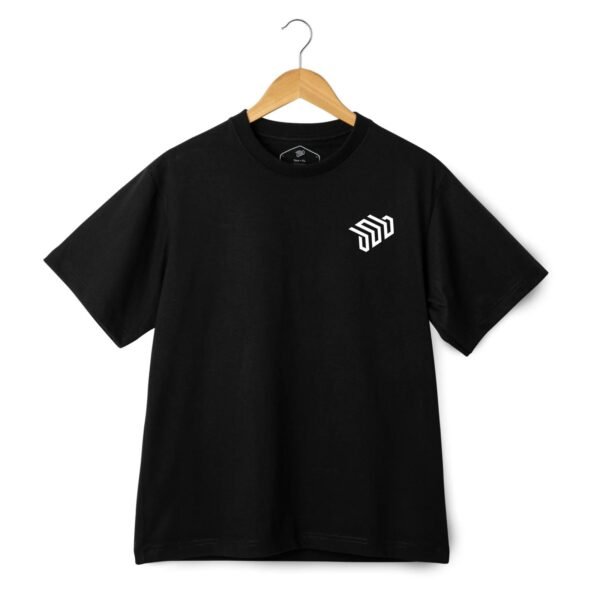 Gen-Z Round Neck Half Sleeve T-Shirt - Black